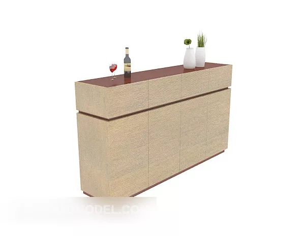Modern Light-colored Side Cabinet 3d model Modern Light-colored Side Cabinet 3d model