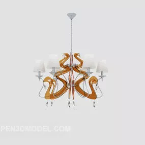 Modern Living Room Craft Chandelier 3d model