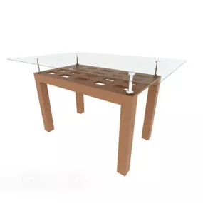 Modern Living Room Glass Coffee Table 3d model