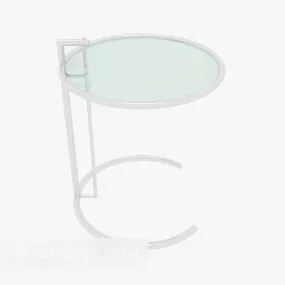 Modern Living Room Round Glass Side Table 3d model