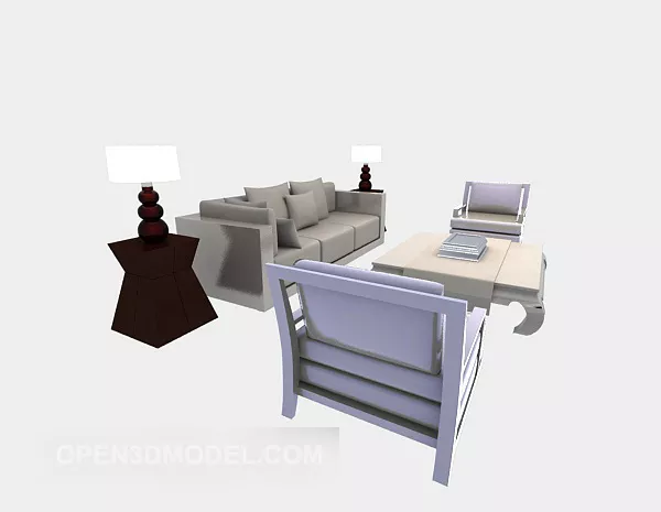 Modern Living Room Sofa Furniture 3d model Modern Living Room Sofa Furniture 3d model