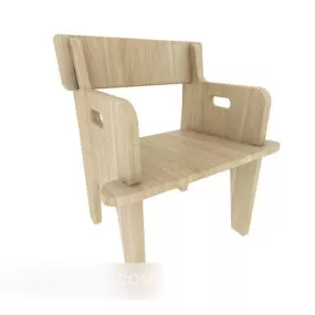 Modern Log Home Chair 3d model