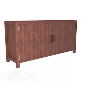 Modern Mahogany Locker 3d model