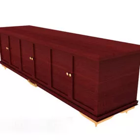 Modern Mahogany Side Table 3d model