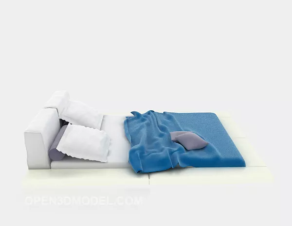 Modern Mattress Fabric Bed 3d model Modern Mattress Fabric Bed 3d model