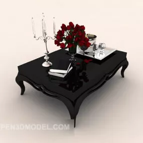 Modern Minimalist Black Coffee Table 3d model