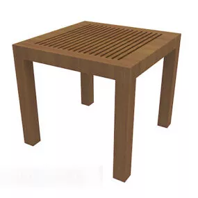 Modern Minimalist Brown Side Table 3d model