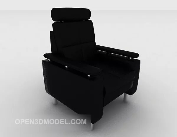 Modern Minimalist Casual Black Single Sofa 3d model Modern Minimalist Casual Black Single Sofa 3d model