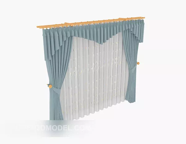 Modern Minimalist Curtain 3d model Modern Minimalist Curtain 3d model