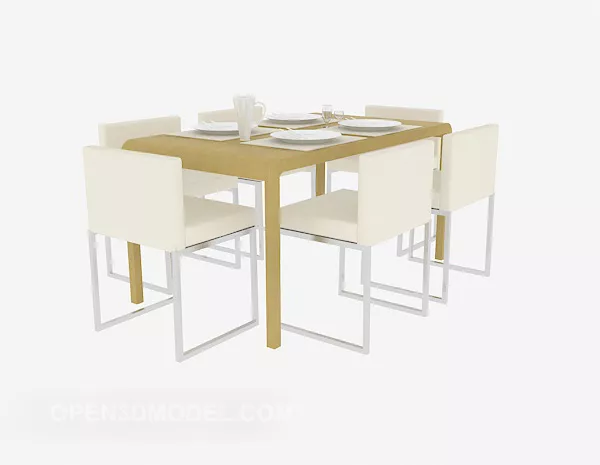 Minimalist Dining Table 3d model Minimalist Dining Table 3d model