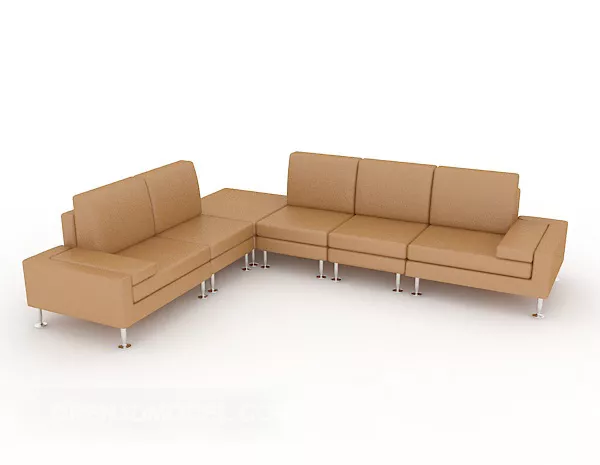Modern Minimalist Leather Multiplayer Sofa 3d model Modern Minimalist Leather Multiplayer Sofa 3d model