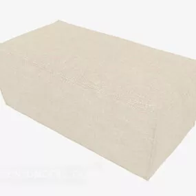 Modern Minimalist Mi-white Sofa Stool 3d model