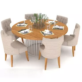 Modern Minimalist Multiplayer Table 3d model
