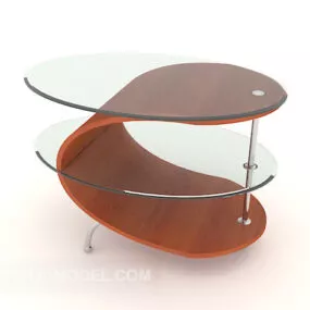 Modern Minimalist Glass Home Coffee Table 3d model