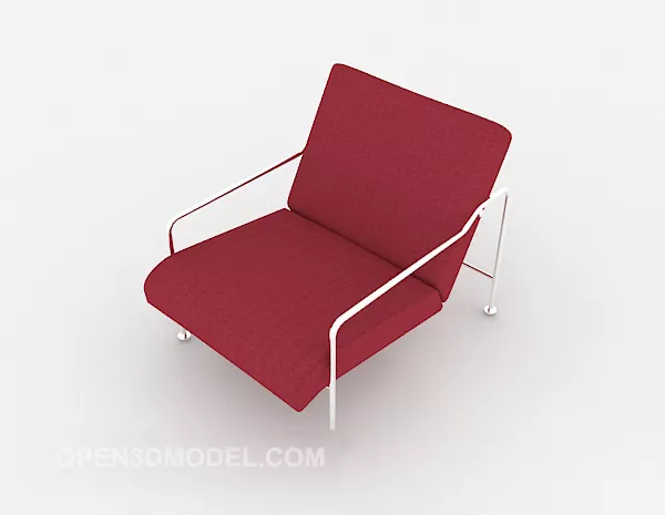 Modern Minimalist Red Lounge Chair 3d model Modern Minimalist Red Lounge Chair 3d model