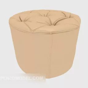 Modern Minimalist Round Sofa Stool 3d model
