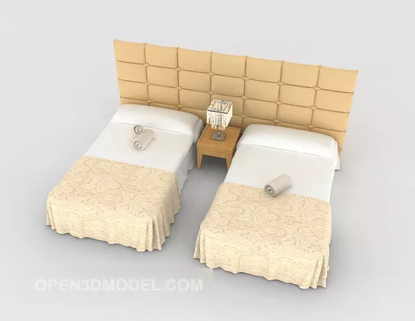 Modern Minimalist Single Bed 3d model Modern Minimalist Single Bed 3d model
