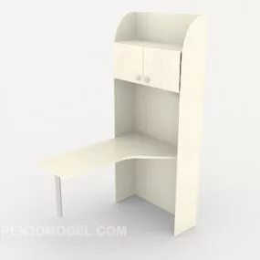 Modern Minimalist Student Desk 3d model