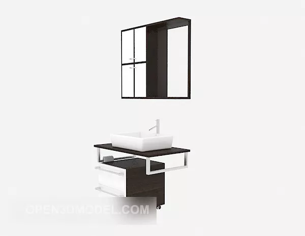 Modern Minimalist Style Bath Cabinet 3d model Modern Minimalist Style Bath Cabinet 3d model