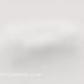 Modern Minimalist Style Glass Coffee Table 3d model
