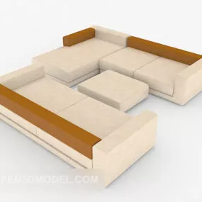 Modern Minimalist Style Combination Sofa 3d model
