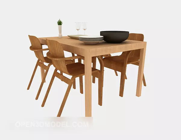 Modern Minimalist Table Chair Furniture 3d model Modern Minimalist Table Chair Furniture 3d model