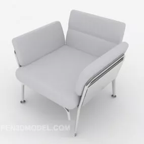Modern Minimalist White Chair 3d model