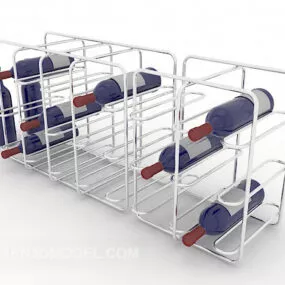 Modern Minimalist Wine Rack 3d model