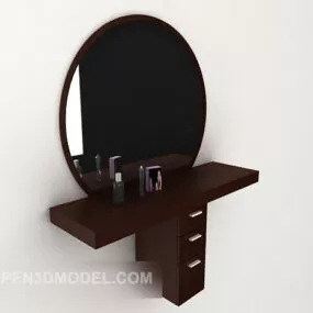 Modern Minimalist Wooden Dresser 3d model