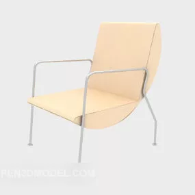 Minimalist Yellow Lounge Chair 3d model