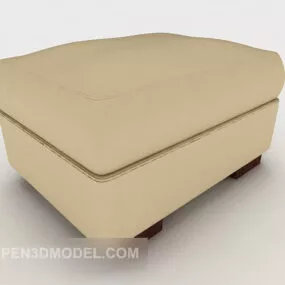 Modern Monochrome Sofa Stool 3d model