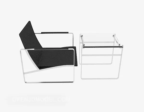 Modern Office Reception Table Chair 3d model Modern Office Reception Table Chair 3d model