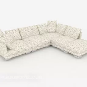 Modern Patternmultiplayer Sofa 3d model