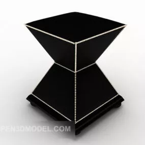 Modern Home Black Stool 3d model