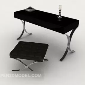 Modern Personality Black Table Chair 3d model