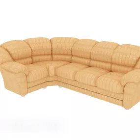 Modern Personality Leather Multiplayer Sofa 3d model