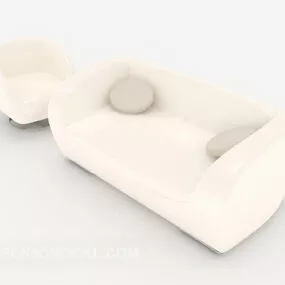 Modern Simple Multi-person Sofa 3d model