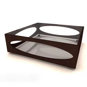 Modern Home Simple Wooden Coffee Table 3d model