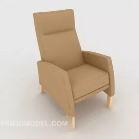 Modern Home Simple Yellow Single Sofa 3d model
