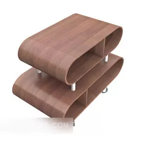 Modern Decor Solid Wood Bookcase 3d model