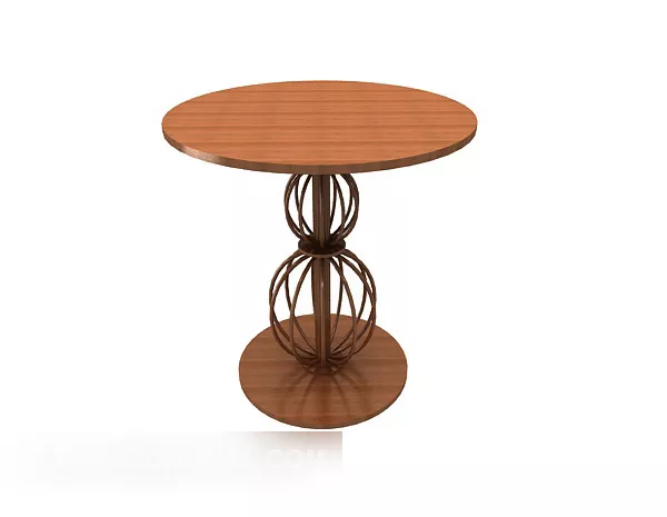 Modern Solid Wood Round Coffee Table 3d model Modern Solid Wood Round Coffee Table 3d model
