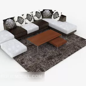 Modern Home Style Combination Sofa 3d model