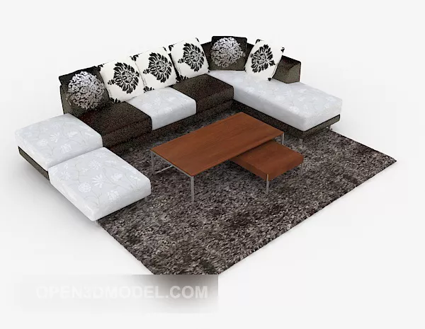 Modern Home Style Combination Sofa 3d model Modern Home Style Combination Sofa 3d model