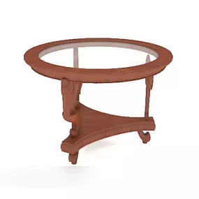 Modern Home Wooden Coffee Table 3d model