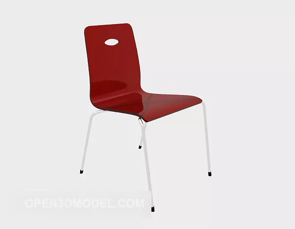 Modern Plastic Dining Chair Red Color 3d model Modern Plastic Dining Chair Red Color 3d model