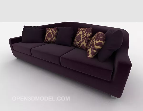 Modern Purple Home Sofa 3d model Modern Purple Home Sofa 3d model