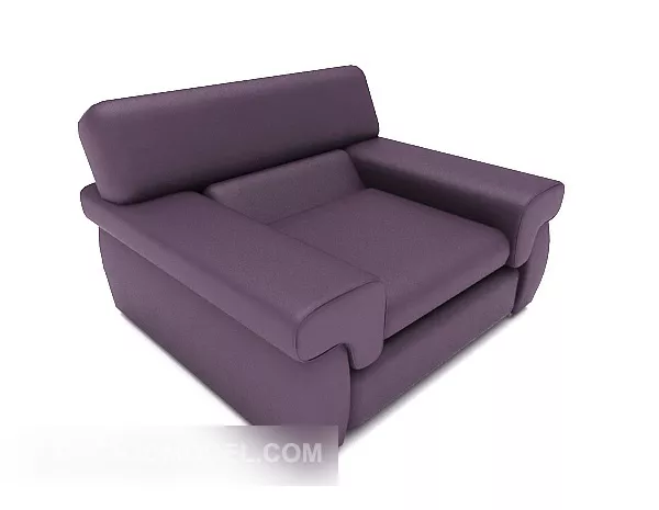 Modern Purple Simple Single Sofa 3d model Modern Purple Simple Single Sofa 3d model