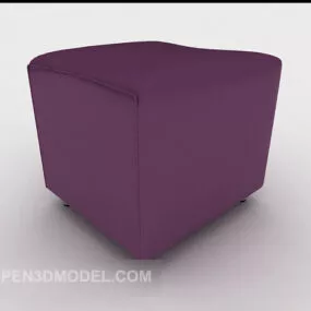 Modern Purple Sofa Stool 3d model