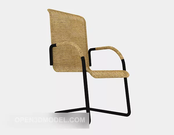 Modern Rattan Lounge Chair 3d model Modern Rattan Lounge Chair 3d model