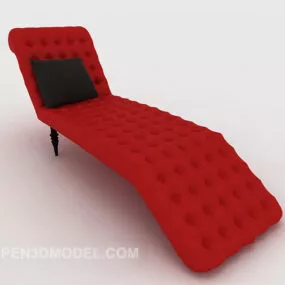 Modern Red Lounge Chair Design 3d model
